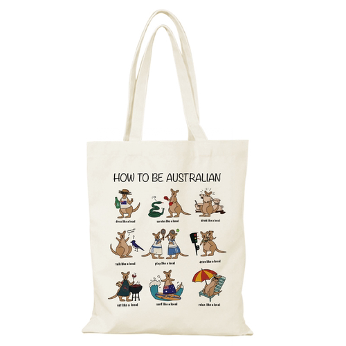 澳洲Australia帆布包澳大利亚可爱动物纪念特色帆布袋定制大容量