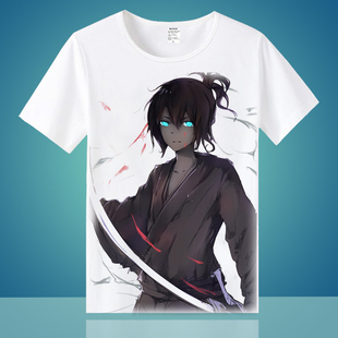 雪音动漫二次元 一岐日和 夜斗 服装 夏季 T恤短袖 野良神cos周边服