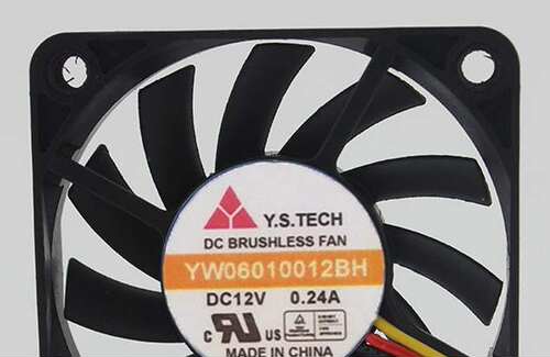 YW06010012BH 12V 0.24A 原装元山Y.S.TECH 60*60*10三线6010风扇