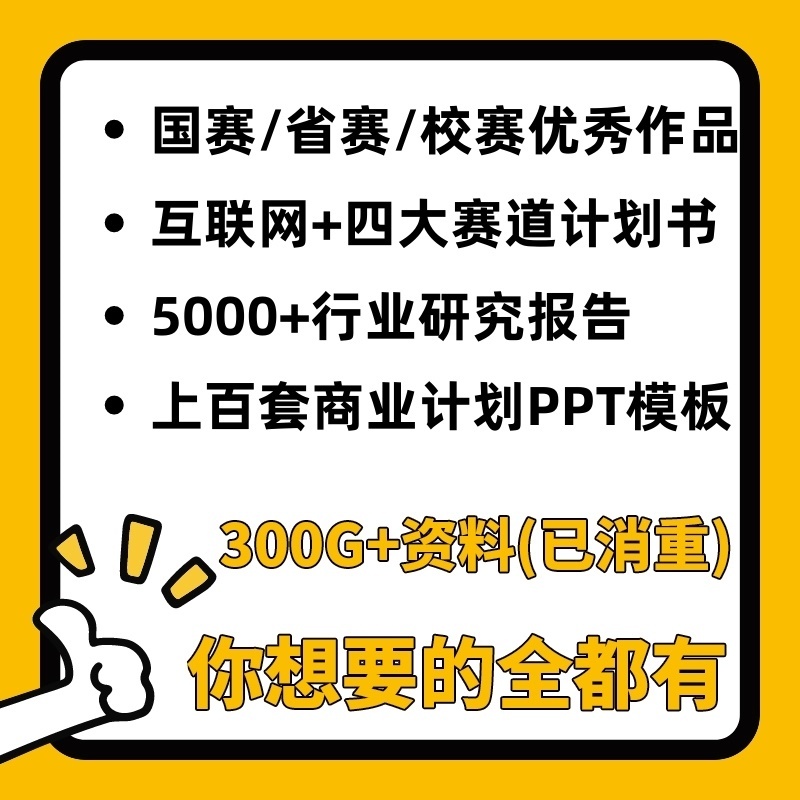 互联网+挑战杯三创大学生创新创业计划书大赛作品资料ppt模板电子