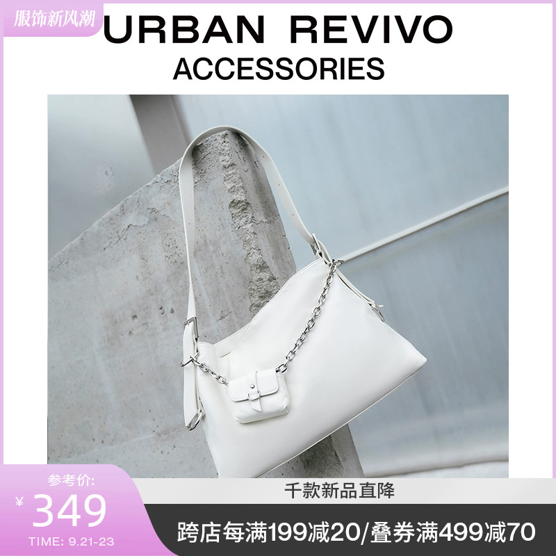 URBAN REVIVO2023春夏女士时尚耳机包大容量单肩包UAWB32083