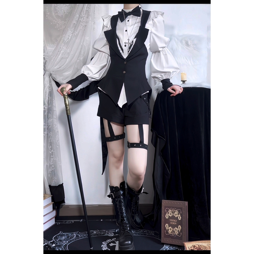 是只猫原创王子系哥特燕尾马甲