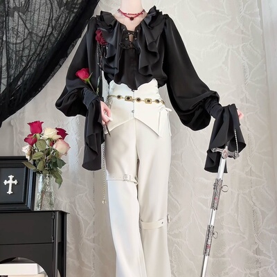 是只猫王子系露背高腰西裤套装