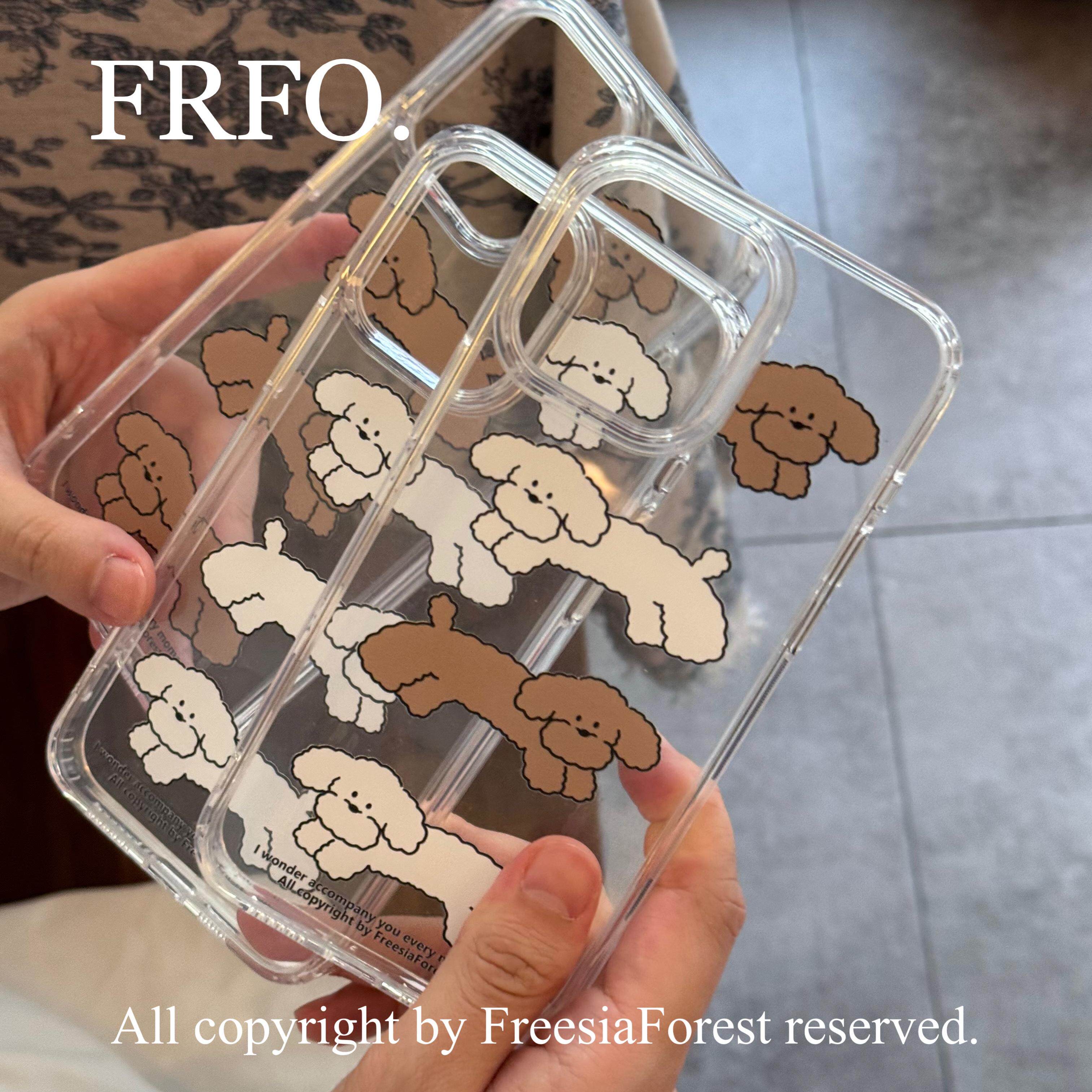 苍兰森林 泰迪狗亚克力透明手机壳适用苹果iPhone16ProMax卡通壳可爱防摔透明15原创高级感韩国ins风圆润边