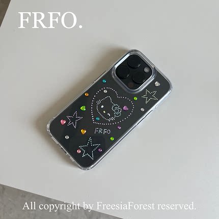 苍兰森林 爱心Kitty手机壳适用苹果iPhone17ProMax卡通壳可爱防摔透明15pro原创高级感韩国ins风亚克力