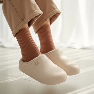 hut鞋 居家室内皮拖鞋 面防水包头勃肯棉拖鞋 秋冬季 保暖软底女款