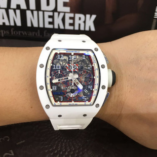 99新 理查德米勒 RM 011 白陶瓷 男士机械手表  腕表