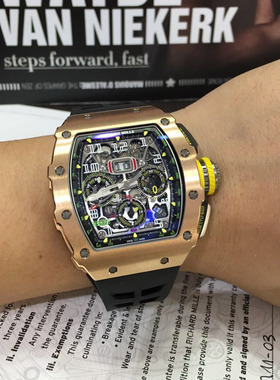 理查德米勒 RM11-03 玫瑰金 男士机械手表 运动腕表