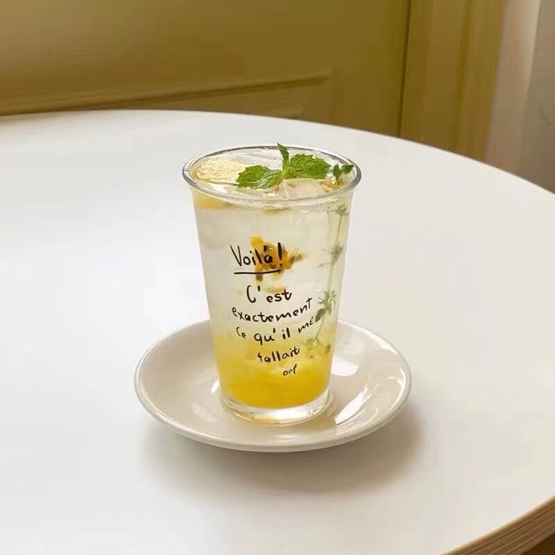 韩国大容量字母卡通图案早餐杯