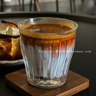 Dirty意式咖啡杯澳白玻璃杯复古ins小众冰美式浓缩咖啡杯拿铁杯子