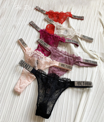 水钻性感无痕高腰黑色丁字裤包邮