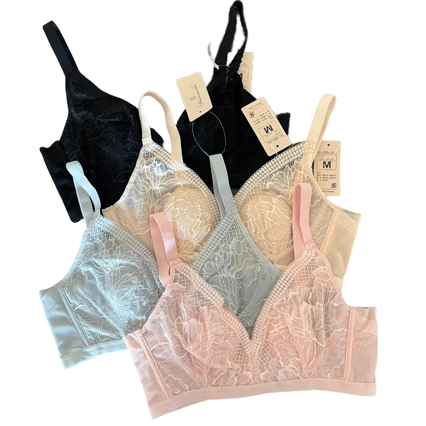 法式超薄防激凸无钢圈文胸调整型