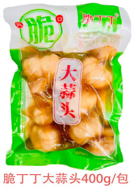 桐乡特产猕猴脆丁丁大蒜头400g老字号酱菜下饭泡菜腌制喝粥小菜
