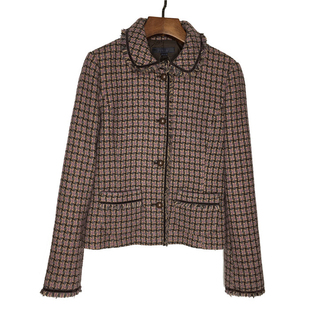 上衣短外套 名媛气质女装 vintage古着 日韩港风花呢百搭小香风修身