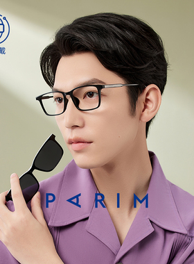 眼镜男款镜架派丽蒙磁吸眼镜框可配度数太阳镜近视墨镜套镜96008