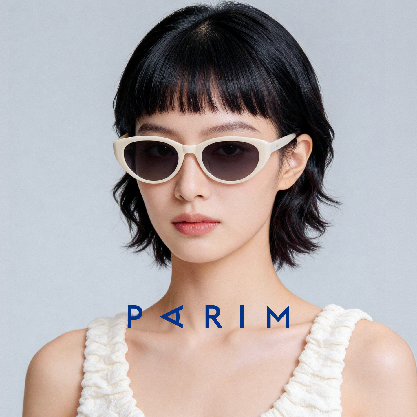 派丽蒙新款折叠小框男女偏光墨镜猫眼太阳镜女高级感防紫外线眼镜