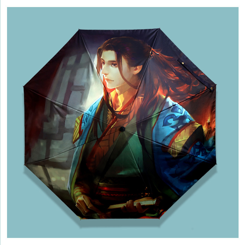 魔道祖师三国杀动漫雨伞学生防晒折叠晴雨伞遮阳防晒黑胶伞可定制