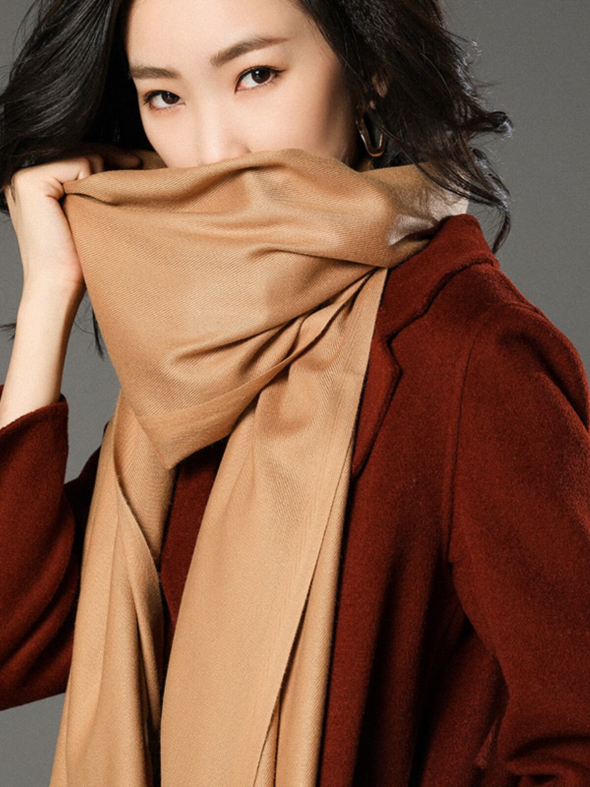 캐시미어 스카프 여성 가을 겨울 양모 스레드 목 보호대 커플 두꺼운 따뜻한 니트 한국 스타일 긴 목도리 스카프 다목적