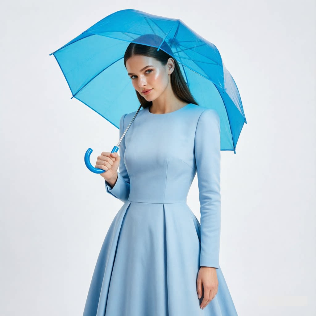 Totes英国女王同款鸟笼透明雨伞Blair同款拱形拍照神器长柄伞