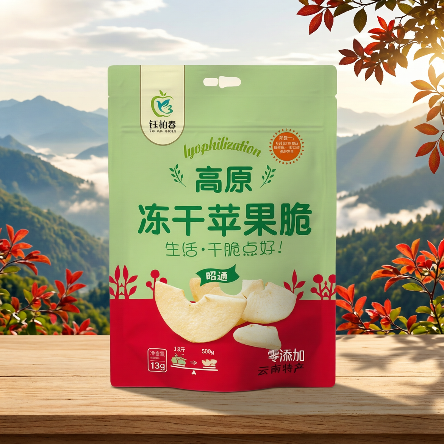 钰柏春冻干水果冰糖心苹果干13g袋装无添加儿童宝妈休闲零食包邮