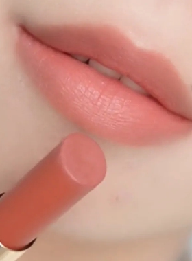 橘粉色口红不掉色不沾杯防水