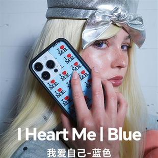 wildflow联名I Heart Me丨Blue蓝色爱自己壳适用苹果17Pro新iphone16/15/14/13/12/Pro/Max/Plus防摔wf