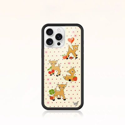 Wildflow新款可爱圣诞樱桃爱心草莓小鹿苹果17Pro壳适用iPhone15/14/13ProMax/plus12梅花鹿防摔保护套17