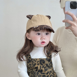儿童帽子秋冬季 潮流鸭舌帽男女宝宝出游韩系棒球帽春 保暖防风个性
