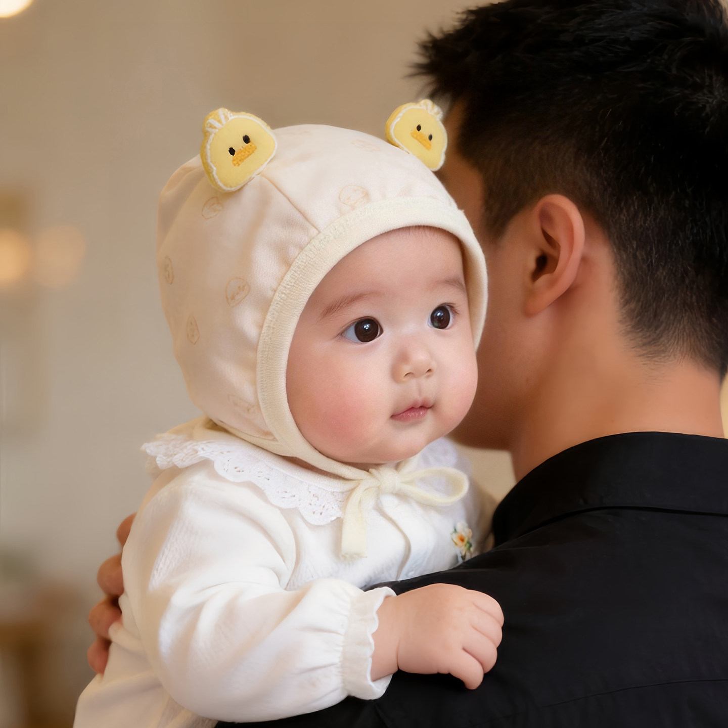 婴幼儿帽子秋冬款保暖护囟门包头帽男女宝宝小月龄可爱防风胎帽春