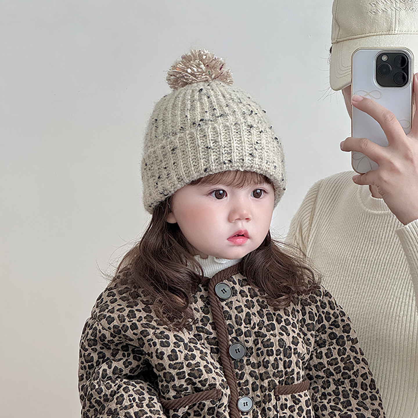 儿童帽子秋冬季保暖加厚针织护耳帽男女宝宝出游防风毛线套头帽潮