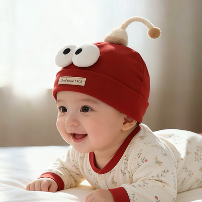 新生儿帽子春秋薄款护囟门胎帽男女宝宝小月龄防风套头婴儿纯棉帽