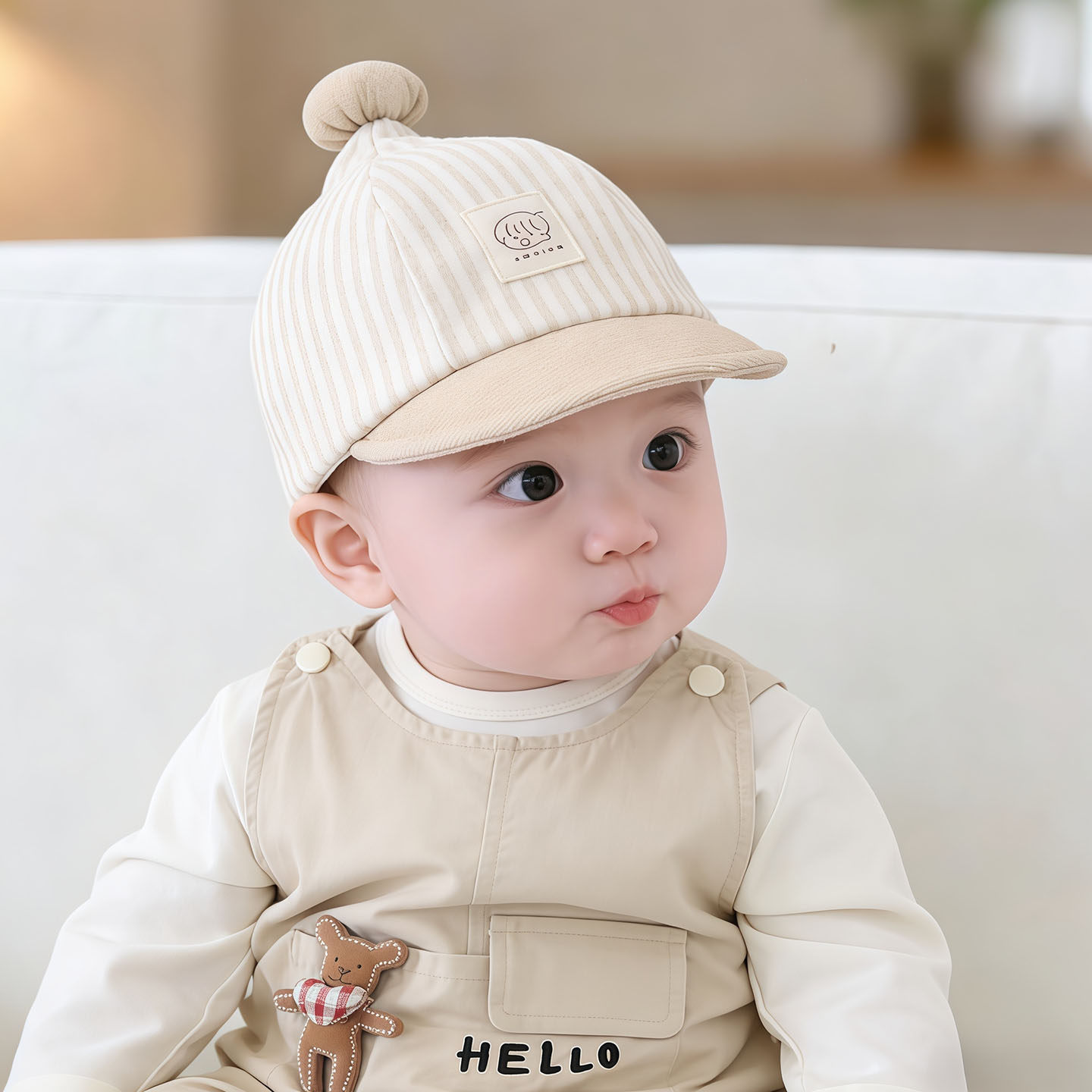 卡通婴儿帽子春秋薄款遮阳防晒鸭舌帽男女宝宝小月龄可爱棒球帽夏