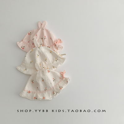 婴儿帽子春夏季薄款遮阳防晒渔夫公主帽男女宝宝小月龄护囟门胎帽