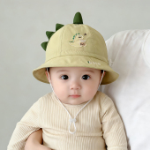 婴儿速干帽子春秋薄款 盆帽 遮阳防晒渔夫帽男女宝宝小月龄卡通夏季