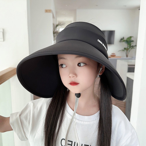 亲子防晒遮阳户外大檐空顶帽子