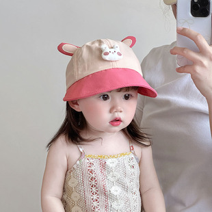 婴儿帽子春秋速干薄款 棒球帽 大帽檐遮阳防晒男女童鸭舌帽宝宝夏季