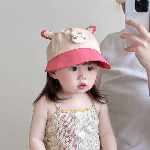 婴儿帽子春秋速干薄款大帽檐遮阳防晒男女童鸭舌帽宝宝夏季棒球帽