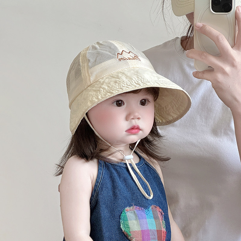 韩系儿童帽子夏季薄款大帽檐遮阳防晒透气网眼渔夫帽男女宝宝盆帽,童装/婴儿装/亲子装,帽子,淘宝优惠券,粉丝福利购,淘宝优惠卷
