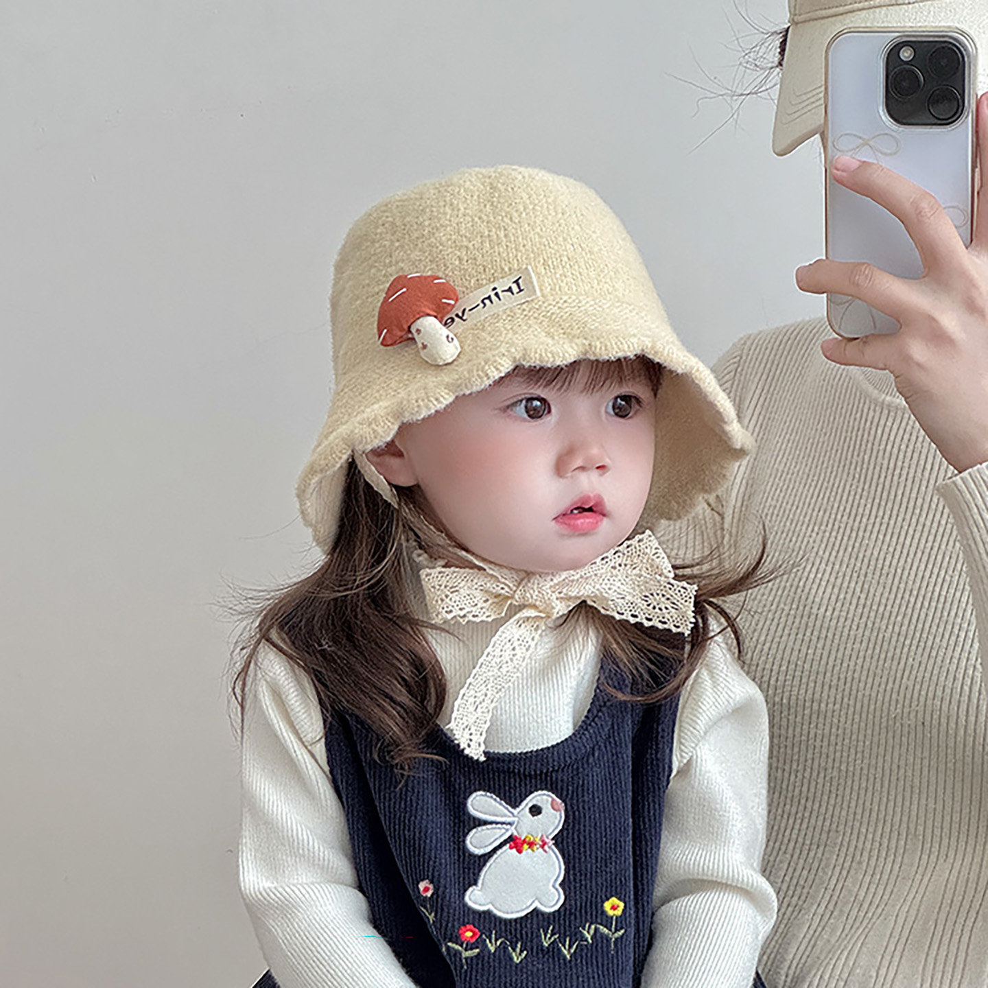 ins韩系儿童帽子秋冬季百搭女童保暖防风针织毛线帽女宝宝渔夫帽