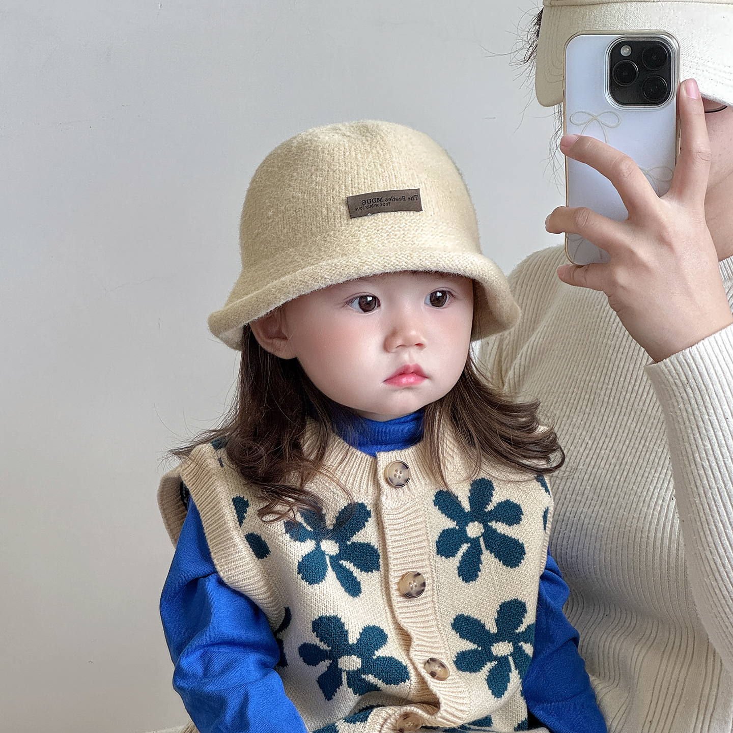 儿童帽子秋冬季保暖加厚针织渔夫帽男孩女宝宝韩系潮流百搭毛线帽