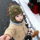 儿童帽子秋冬季 保暖加厚毛线帽男女宝宝防风围脖口罩一体护耳帽潮