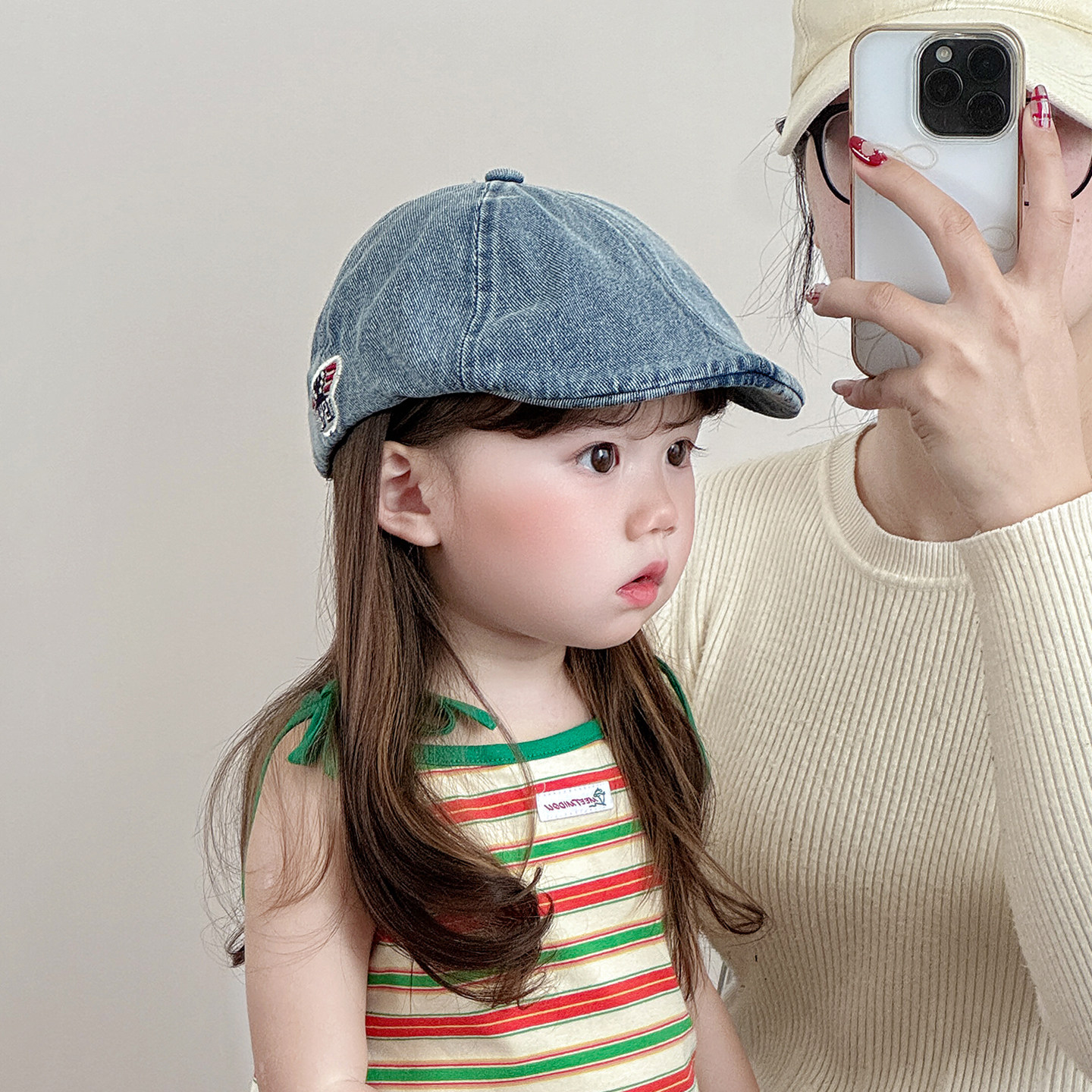 儿童帽子春秋薄款遮阳防晒鸭舌贝雷帽男女宝宝夏季韩版潮酷前进帽