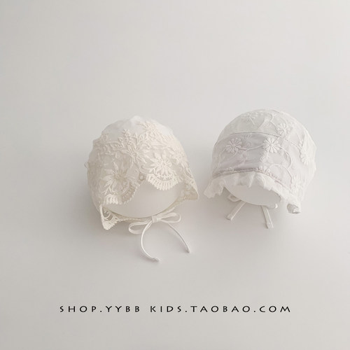 婴儿帽子春夏季薄款韩系花边