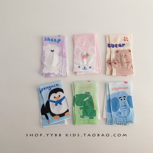 儿童冰袖夏季轻薄透气遮阳防晒袖套男女宝宝防紫外线可爱卡通护袖