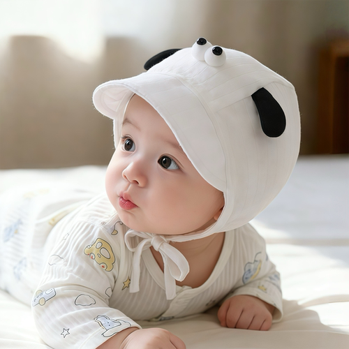 ins可爱婴儿帽子春秋薄款纯棉护囟门包头帽男女宝宝小月龄胎帽夏