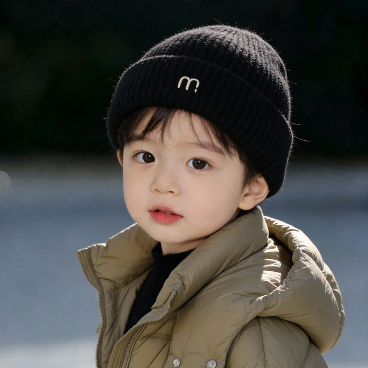 儿童帽子秋冬季保暖加厚针织套头帽男女宝宝简约百搭防风毛线帽潮,童装/婴儿装/亲子装,帽子,淘宝优惠券,粉丝福利购,淘宝优惠卷