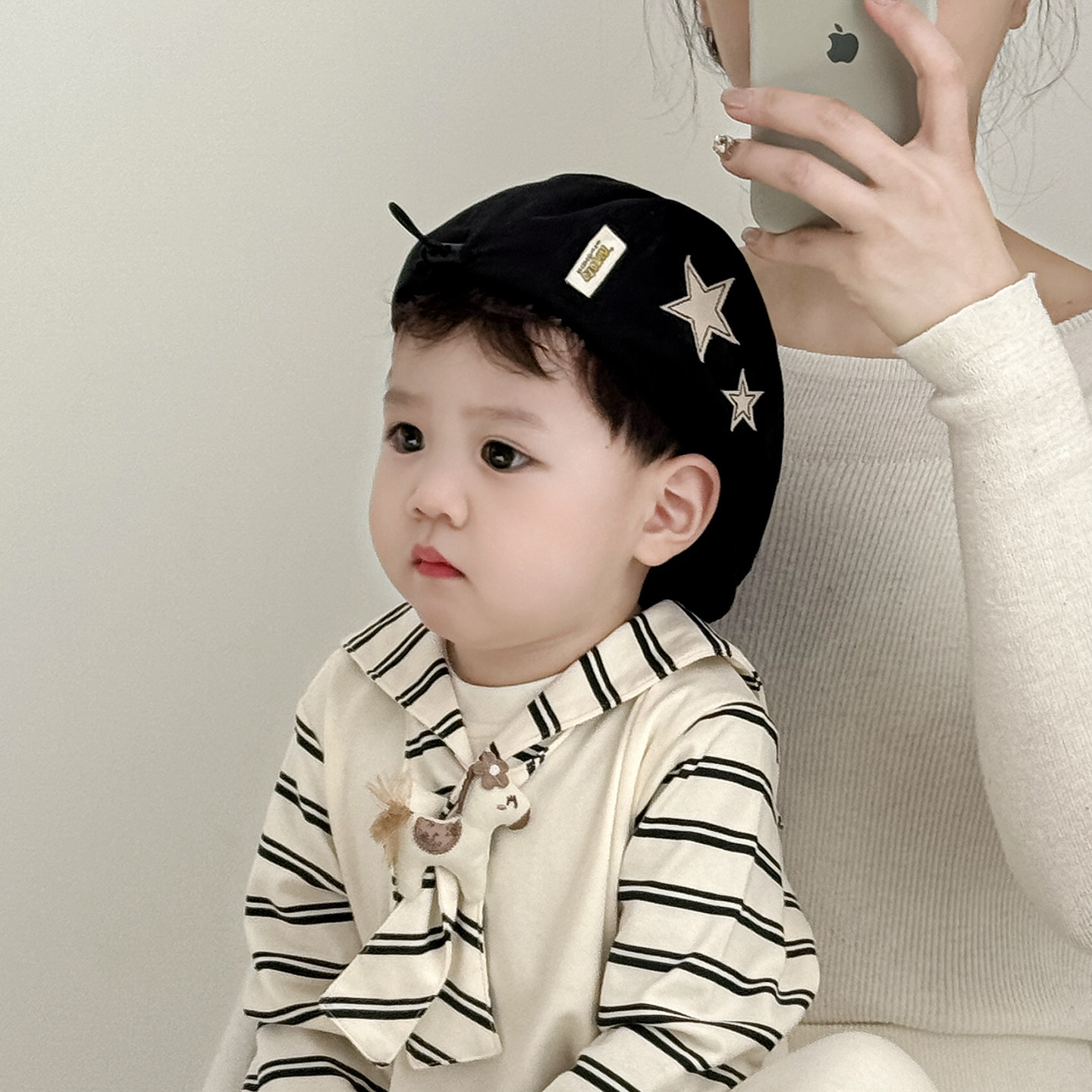 韩国潮流儿童帽子春秋薄款防晒贝雷帽男女宝宝出游前进鸭舌帽夏天