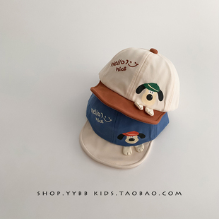 婴儿帽子春秋薄款可爱超萌鸭舌帽男童女宝宝遮阳防晒小月龄棒球帽