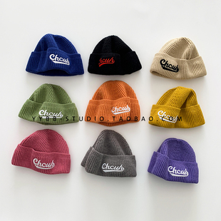 宝宝帽子冬季加厚毛线帽休闲百搭婴儿保暖秋冬男女童针织帽韩版潮