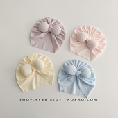 婴幼儿帽子0 3囟门印度帽新生春秋无骨女宝宝防晒出游小月龄帽夏